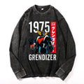 Grendizer Vintage Cotton Wash Crewneck Long-Sleeve T-Shirt