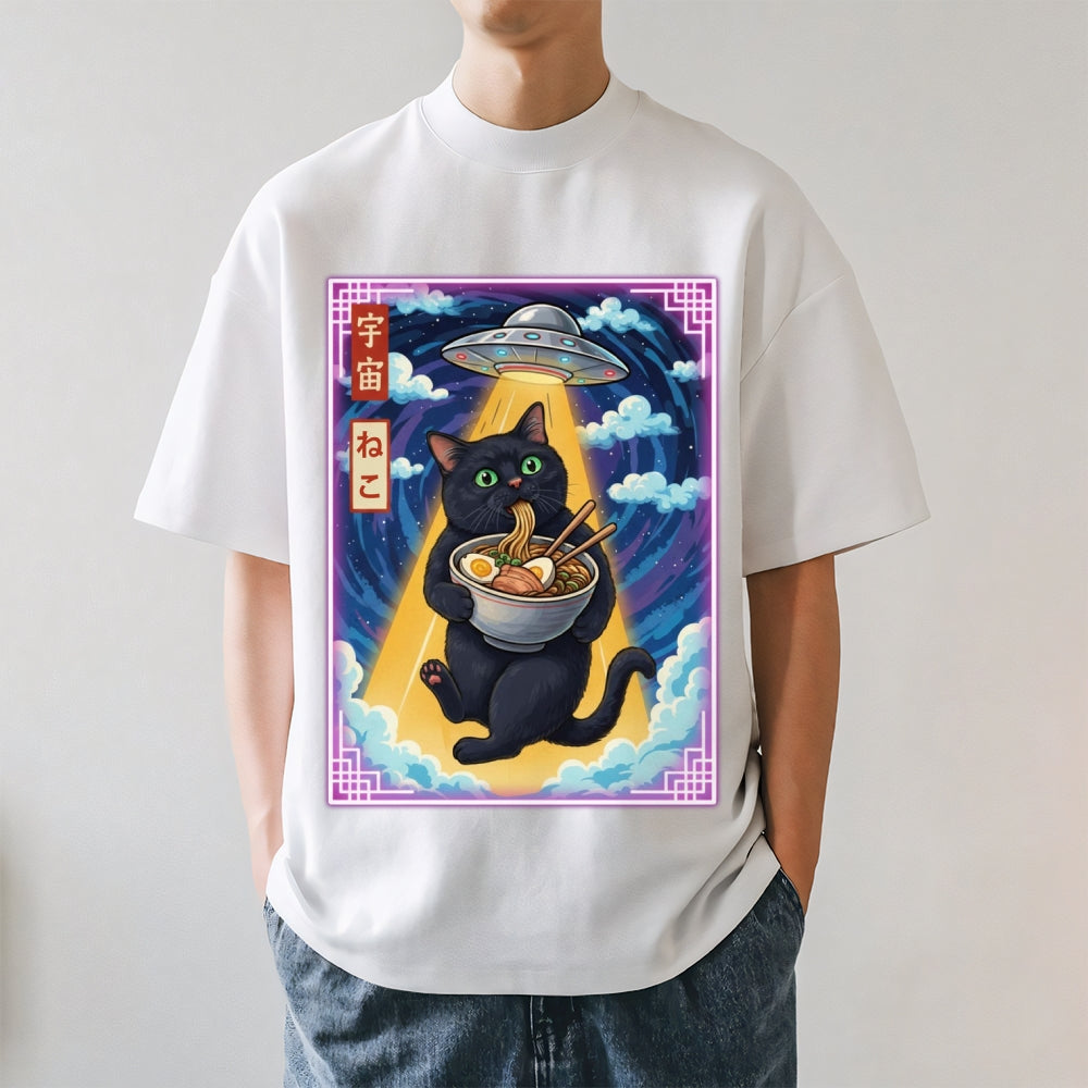Space Ramen Cat Japanese Style Classic Tee