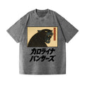 Carolina Panthers Vintage Wash Japanese Design T-Shirt