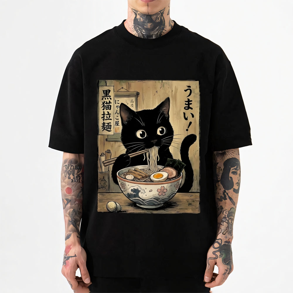 Ramen Cat Japanese Style Classic Tee