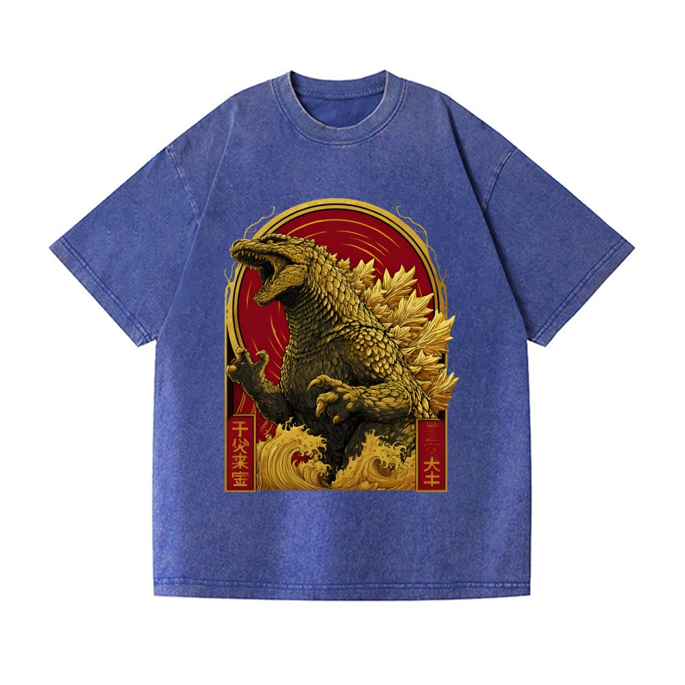 Kaiju Vintage Wash Japanese Design T-Shirt