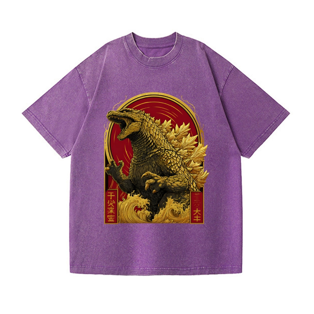 Kaiju Vintage Wash Japanese Design T-Shirt