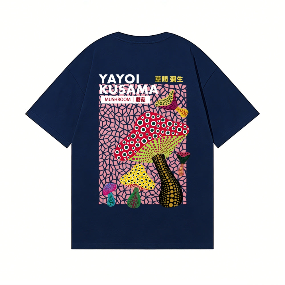Yayoi Kusama Mushroom Back Art Cotton Tee