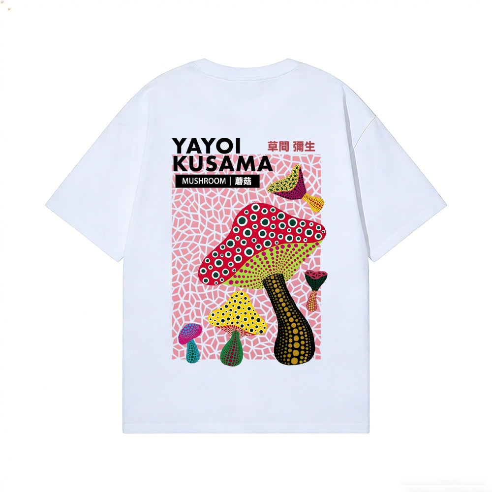 Yayoi Kusama Mushroom Back Art Cotton Tee