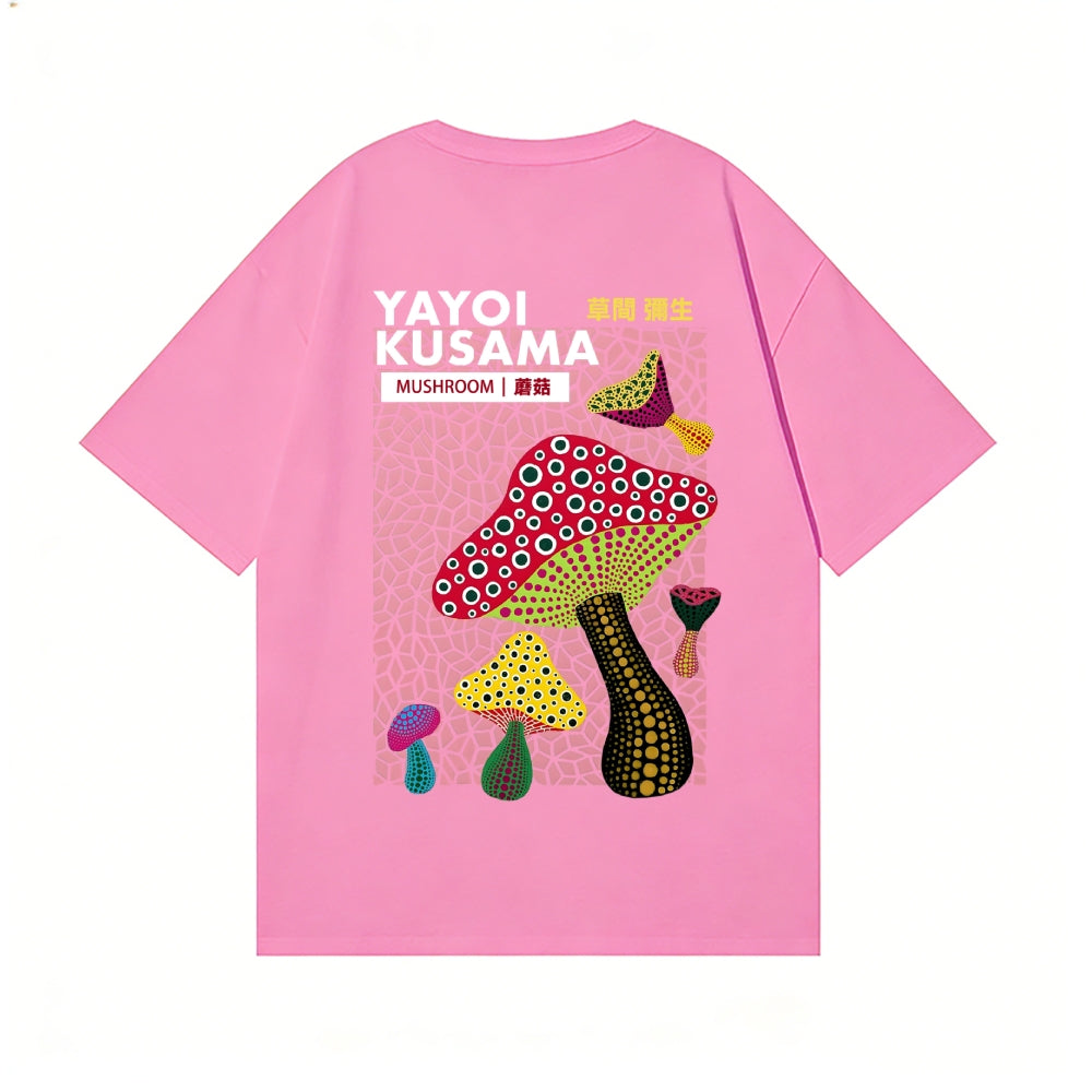 Yayoi Kusama Mushroom Back Art Cotton Tee