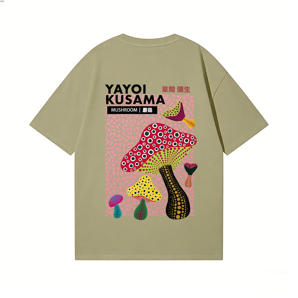 Yayoi Kusama Mushroom Back Art Cotton Tee