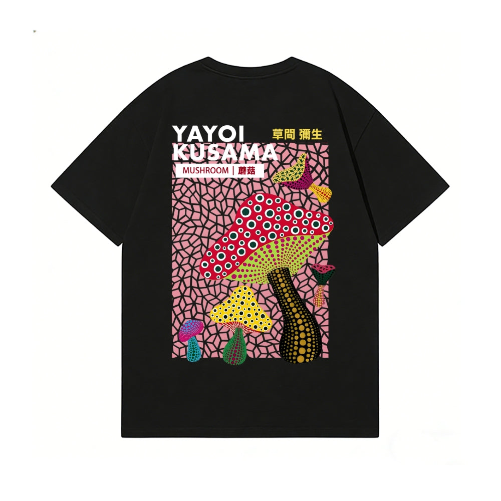 Yayoi Kusama Mushroom Back Art Cotton Tee