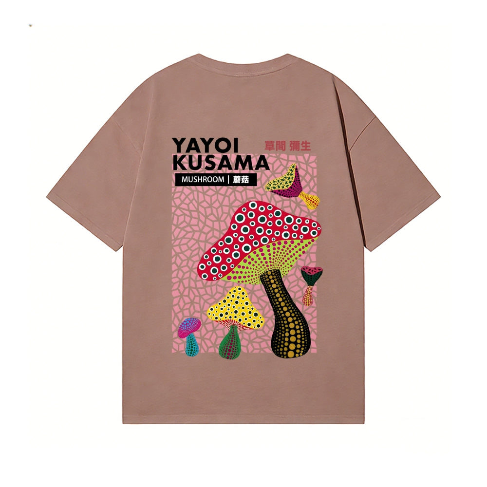 Yayoi Kusama Mushroom Back Art Cotton Tee