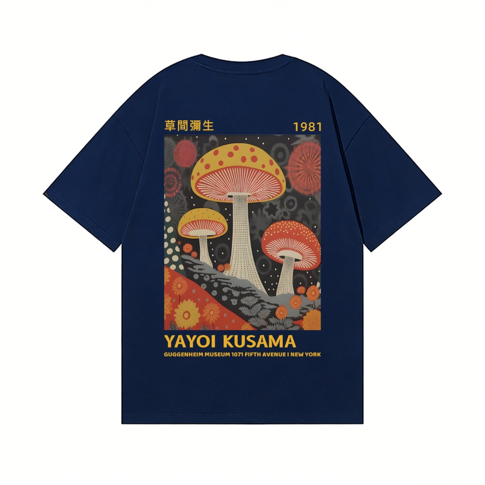 Yayoi Kusama Mushroom Back Art Cotton Tee