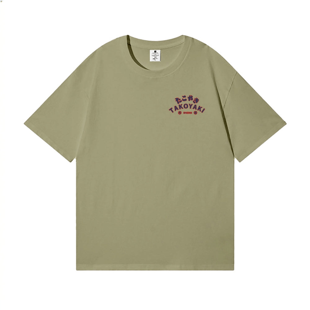 Takoyaki Octopus Back Art Cotton Tee