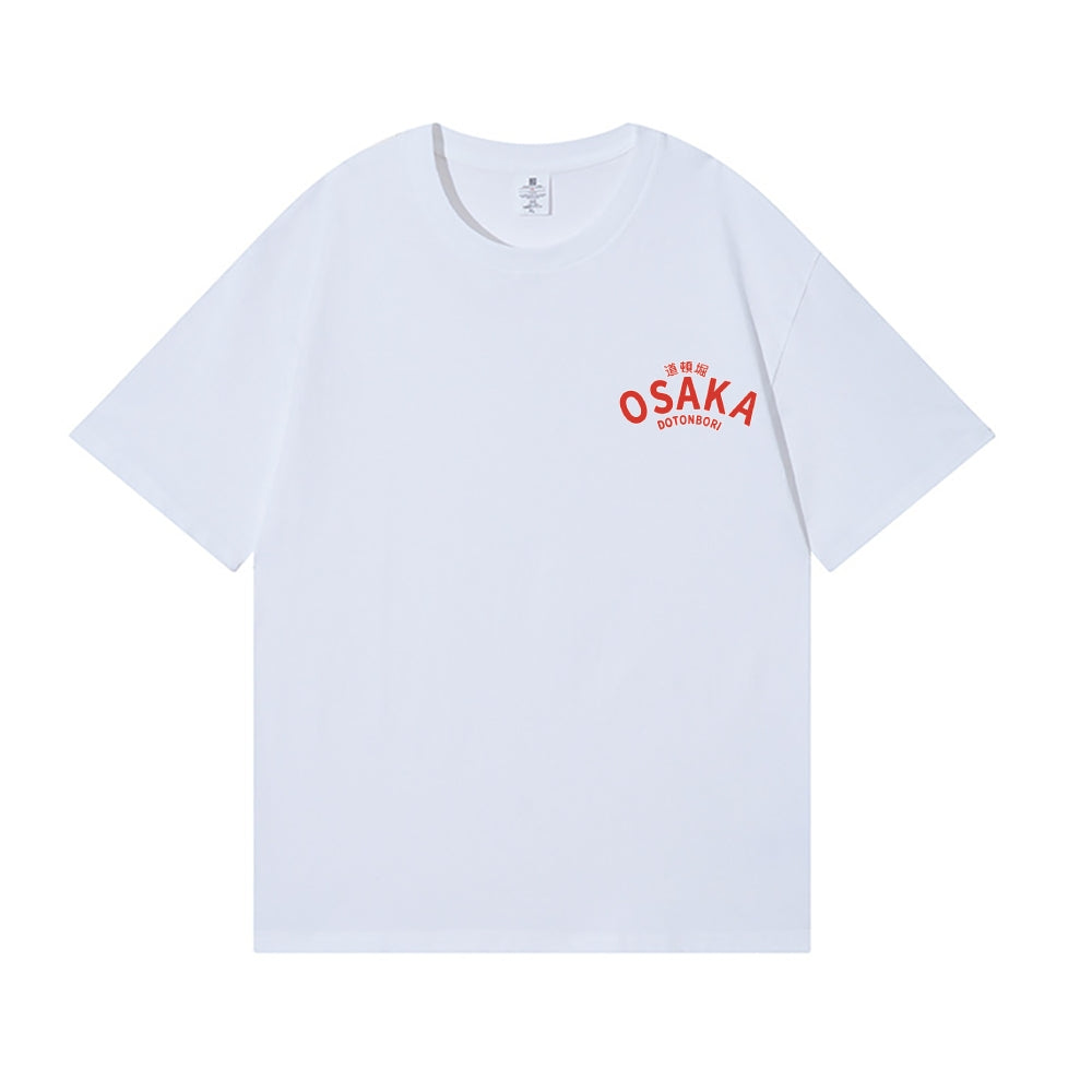 Osaka Dotonbori Drunken Octopus Back Art Cotton Tee