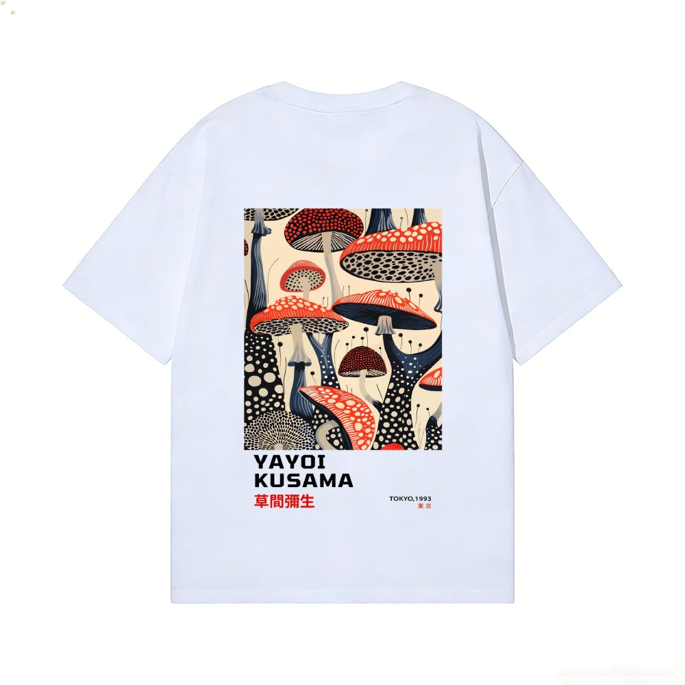 Yayoi Kusama Mushroom Back Art Cotton Tee