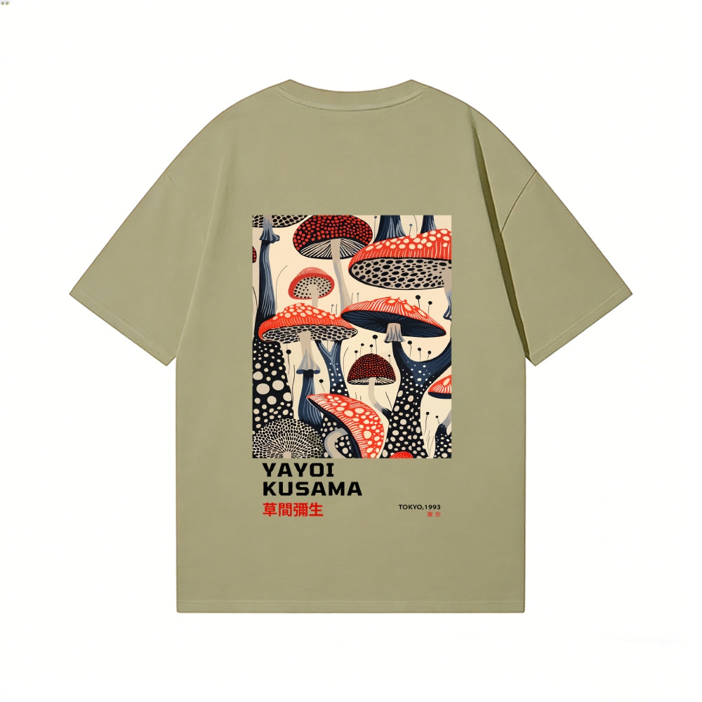 Yayoi Kusama Mushroom Back Art Cotton Tee