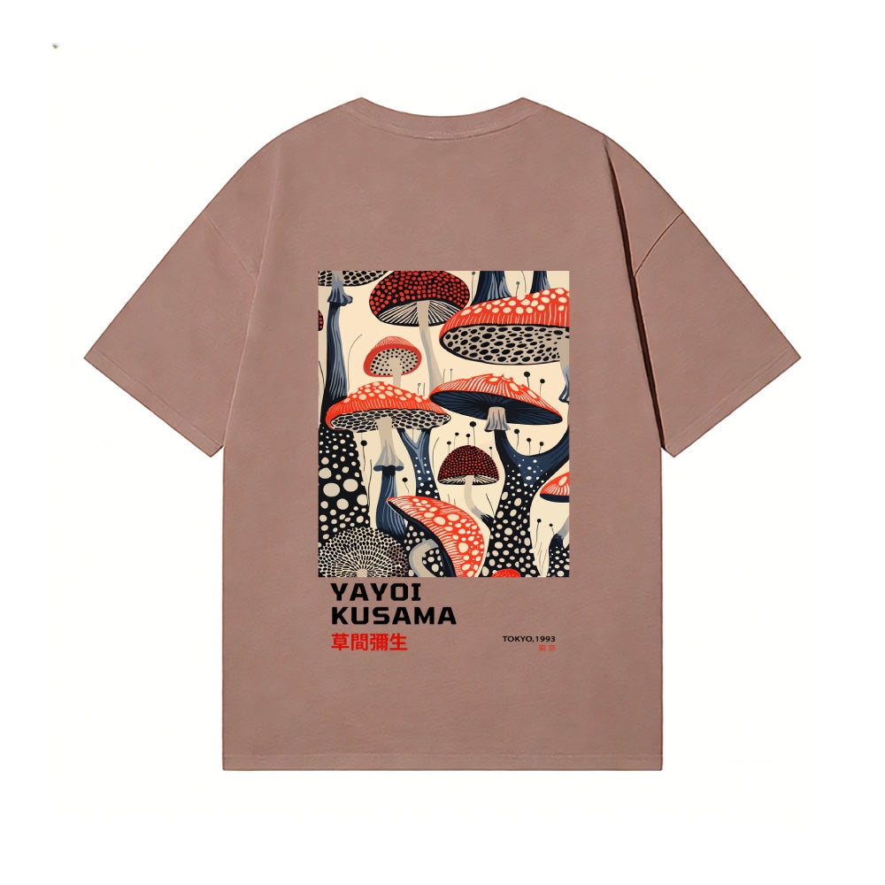 Yayoi Kusama Mushroom Back Art Cotton Tee