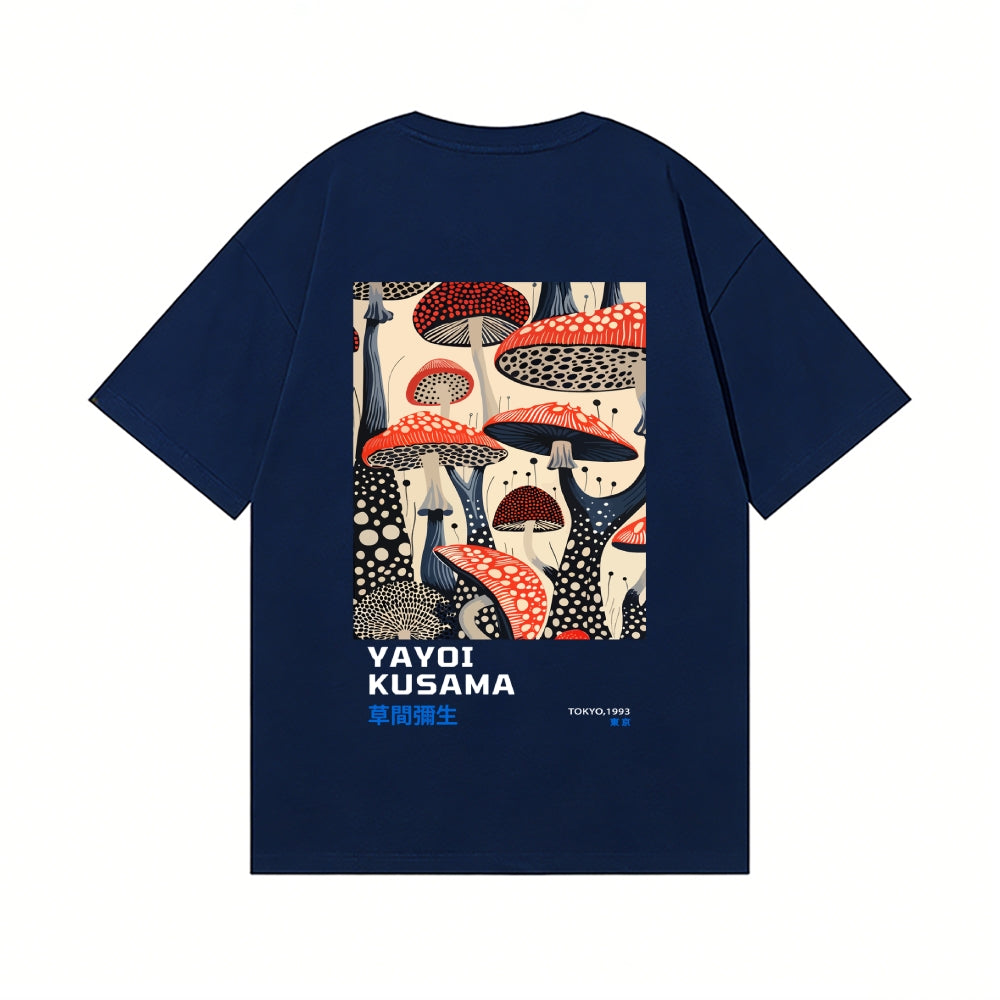 Yayoi Kusama Mushroom Back Art Cotton Tee