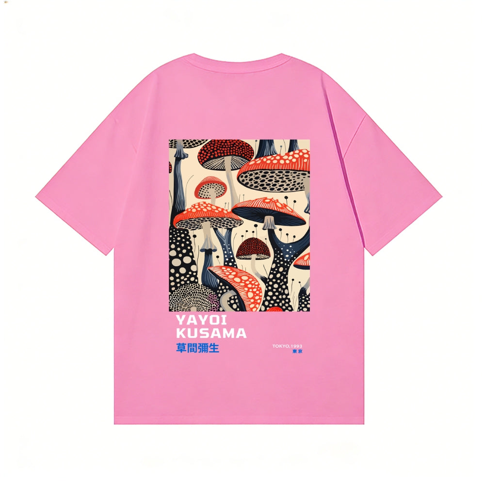 Yayoi Kusama Mushroom Back Art Cotton Tee