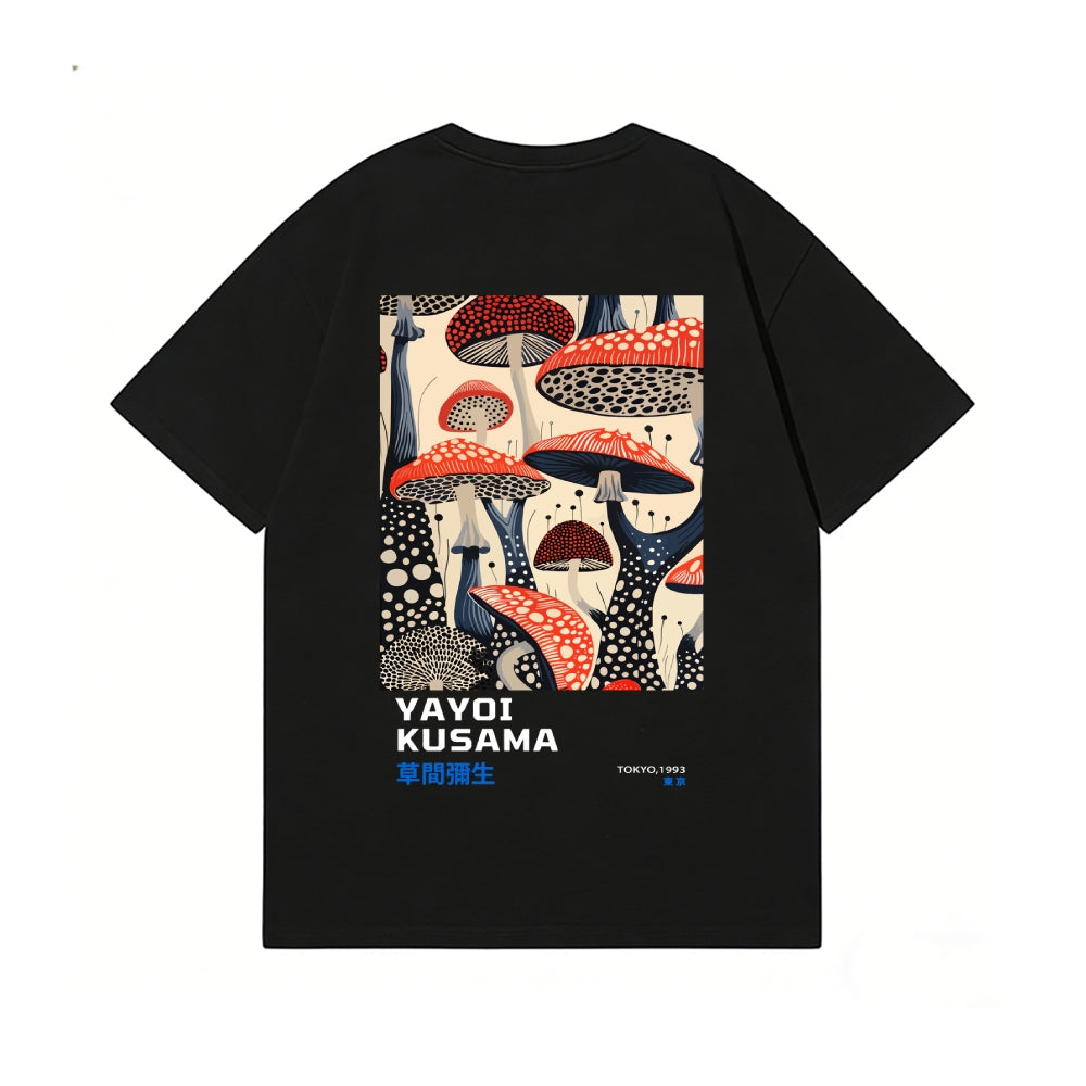 Yayoi Kusama Mushroom Back Art Cotton Tee