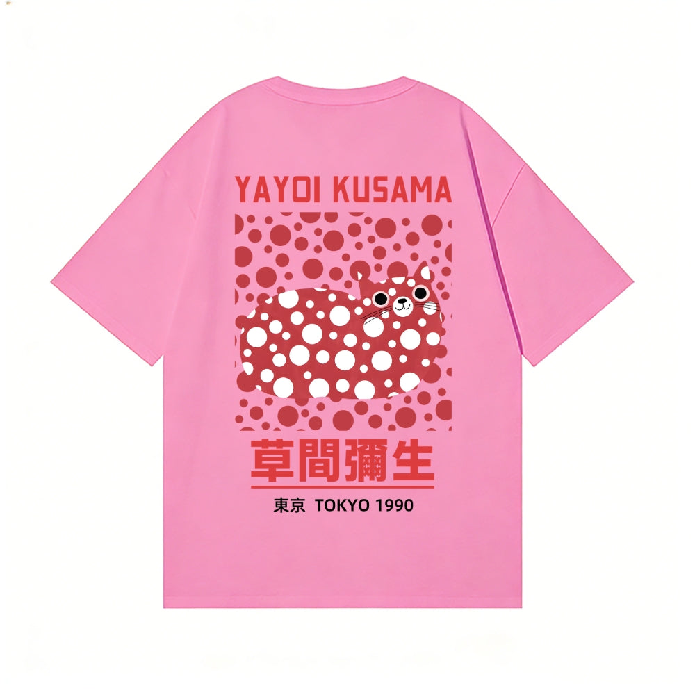 Yayoi Kusama Cat Back Art Cotton Tee