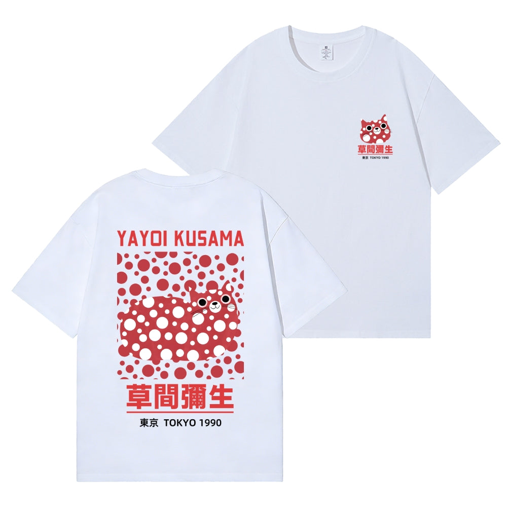 Yayoi Kusama Cat Back Art Cotton Tee