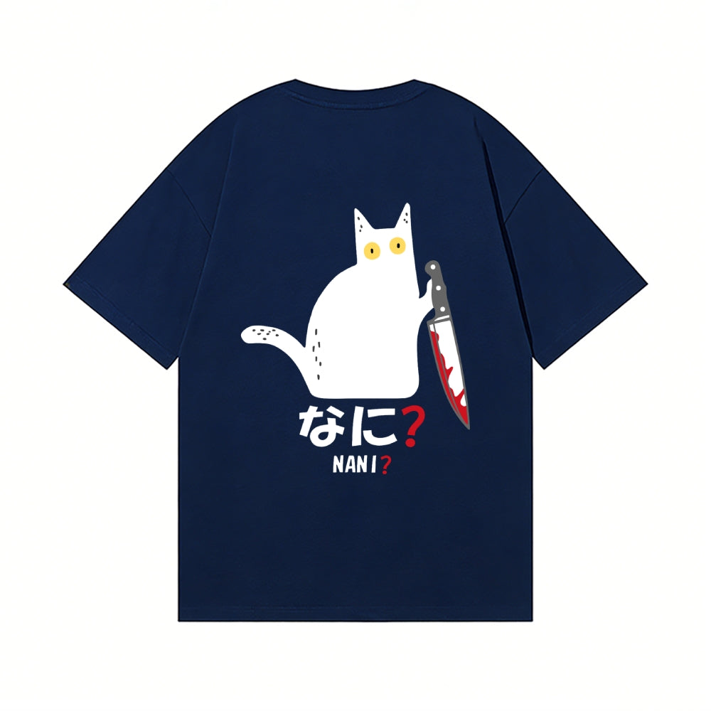 Nani Cat Back Art Cotton Tee