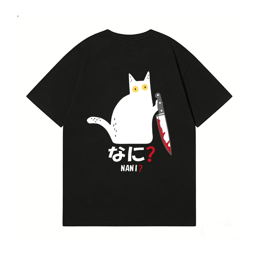 Nani Cat Back Art Cotton Tee