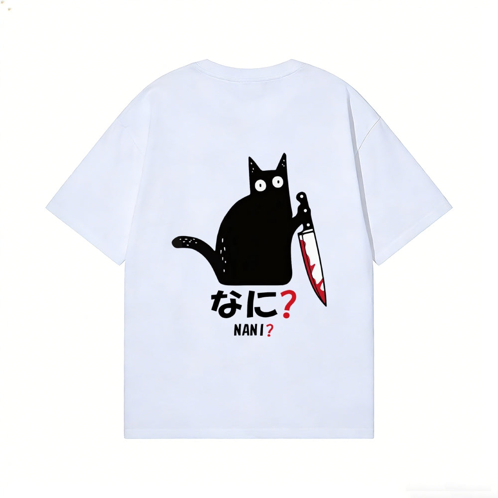 Nani Cat Back Art Cotton Tee