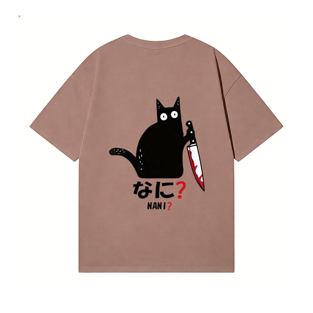 Nani Cat Back Art Cotton Tee