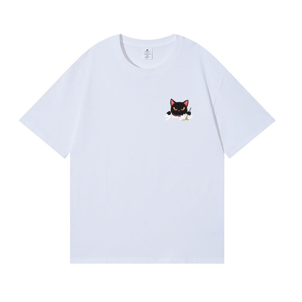 Ramen Cat Back Art Cotton Tee
