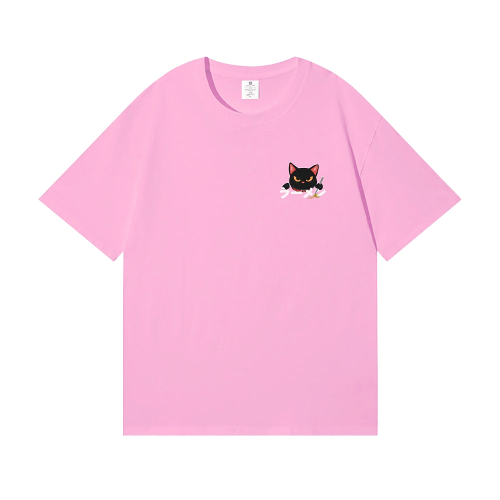 Ramen Cat Back Art Cotton Tee