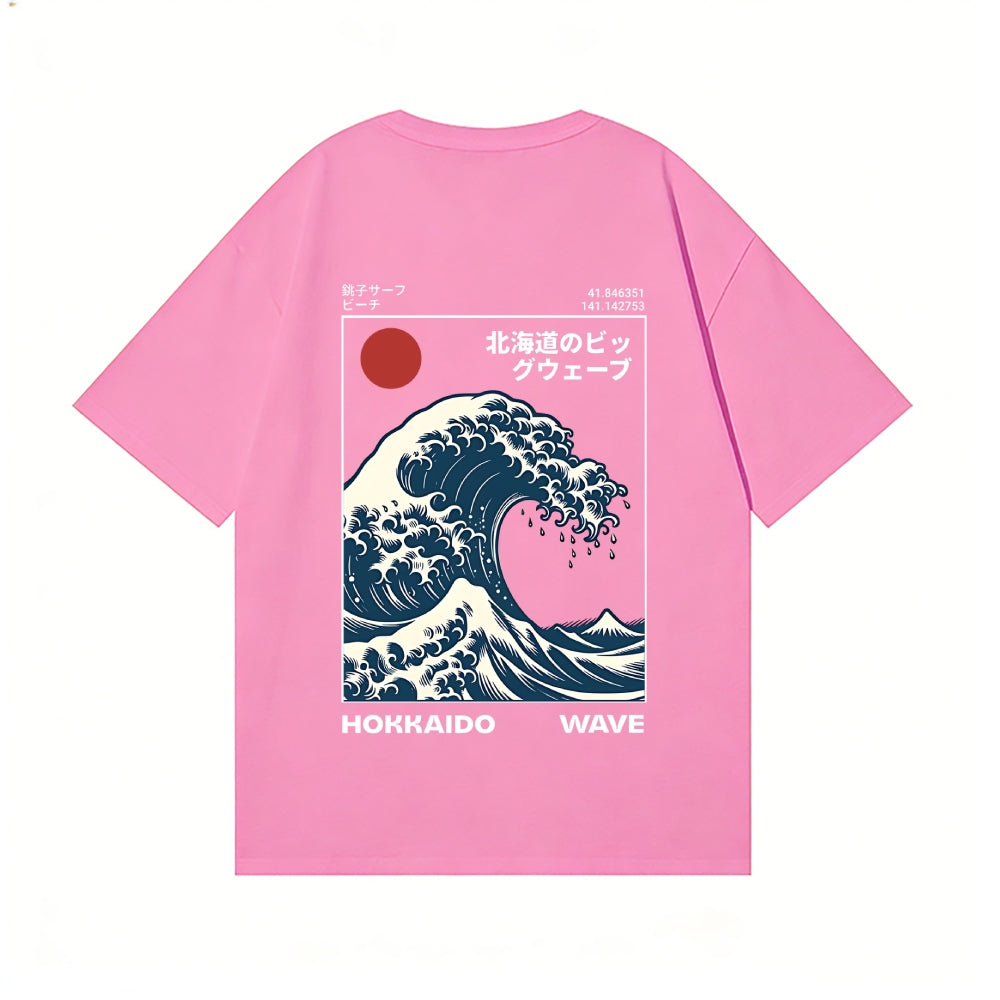 Great Wave Back Art Cotton Tee