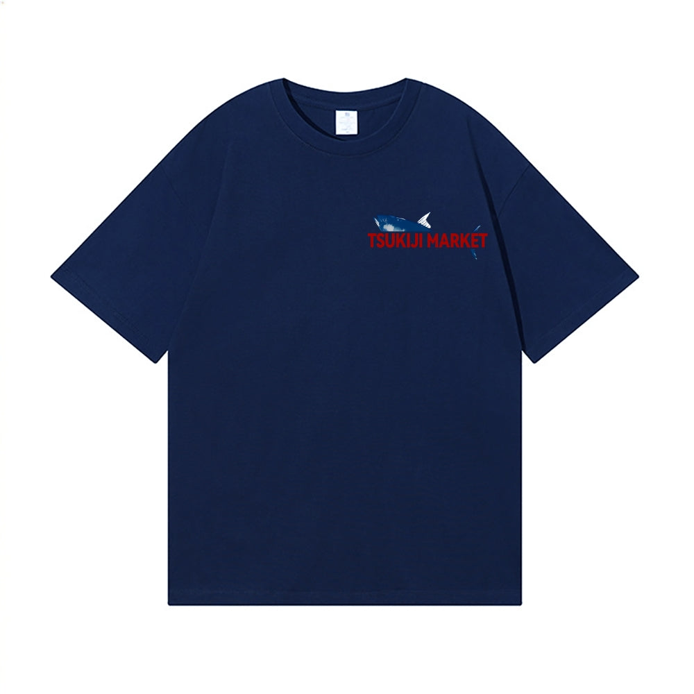 Tsukiji Fish Market Back Art Cotton Tee