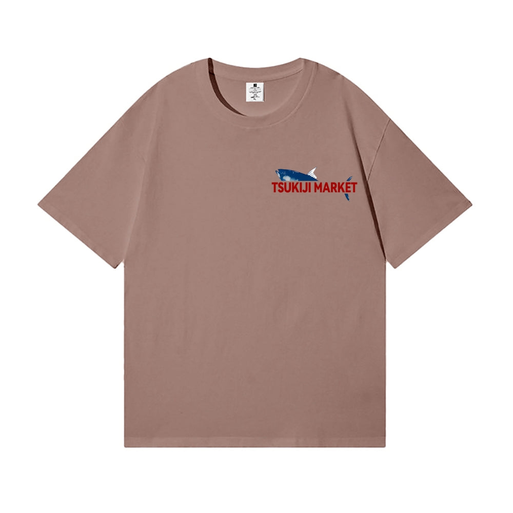 Tsukiji Fish Market Back Art Cotton Tee