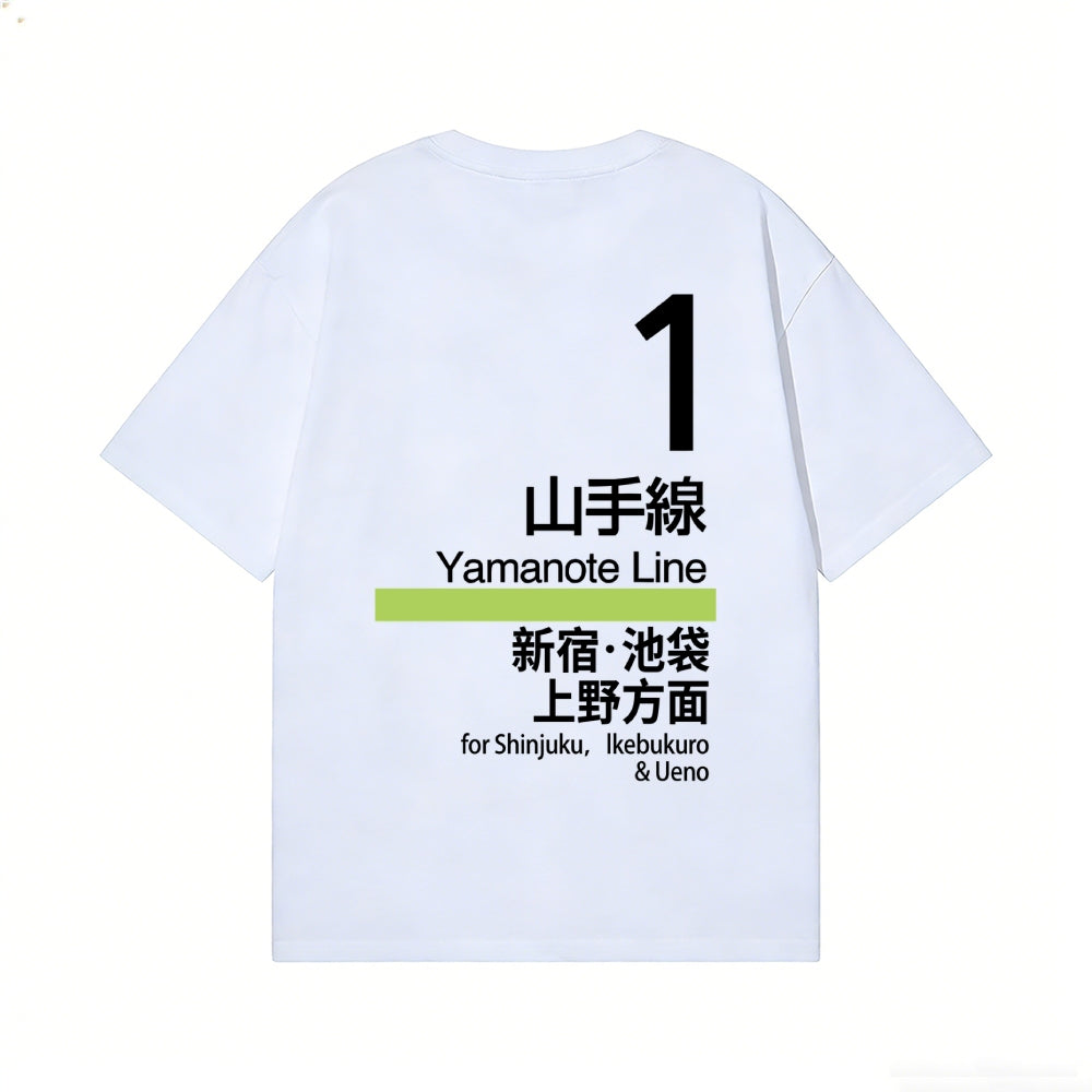 Yamanote Line Back Art Cotton Tee