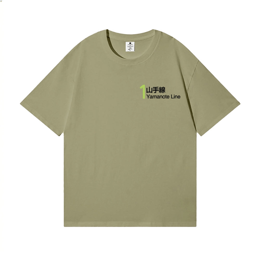 Yamanote Line Back Art Cotton Tee