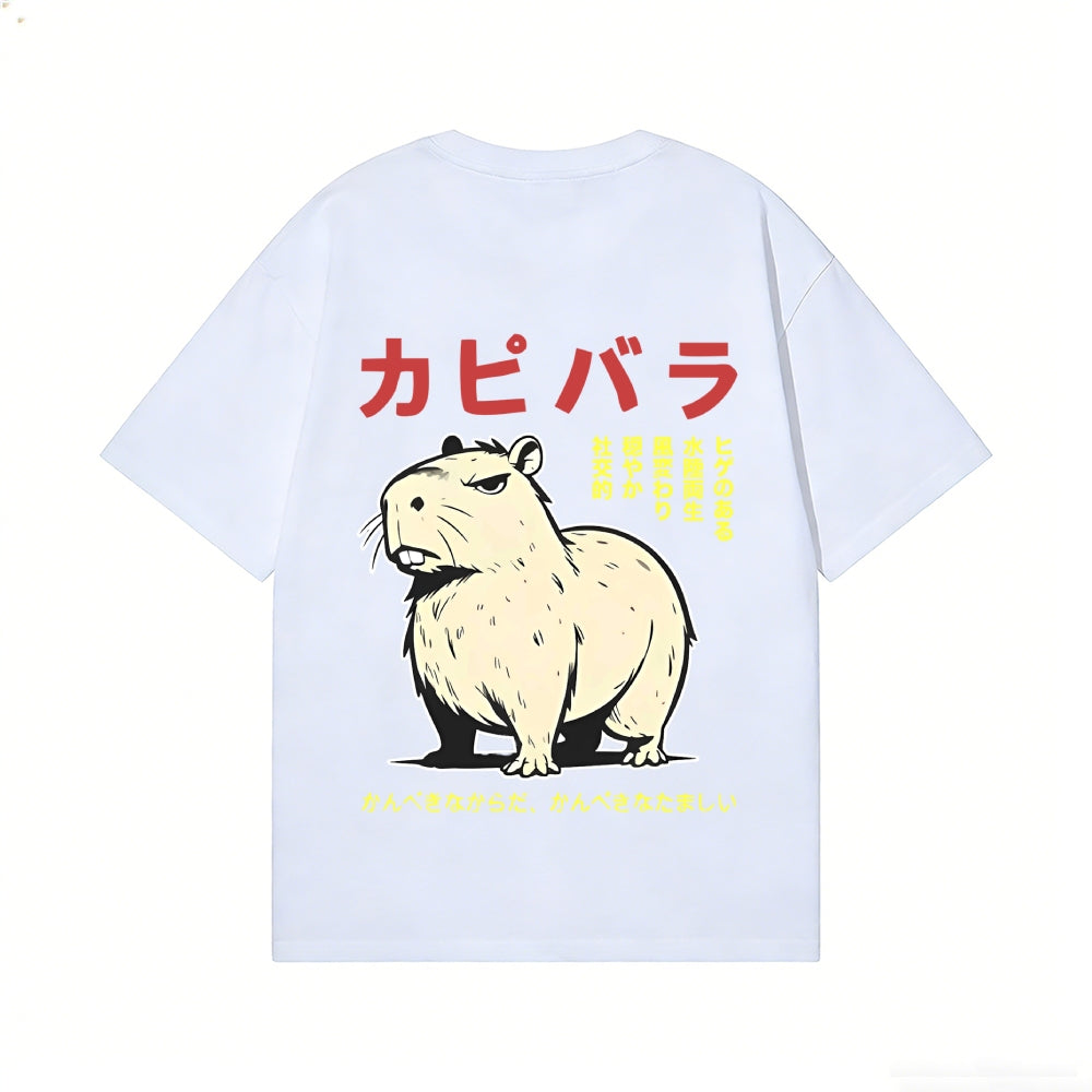 Capybara Back Art Cotton Tee