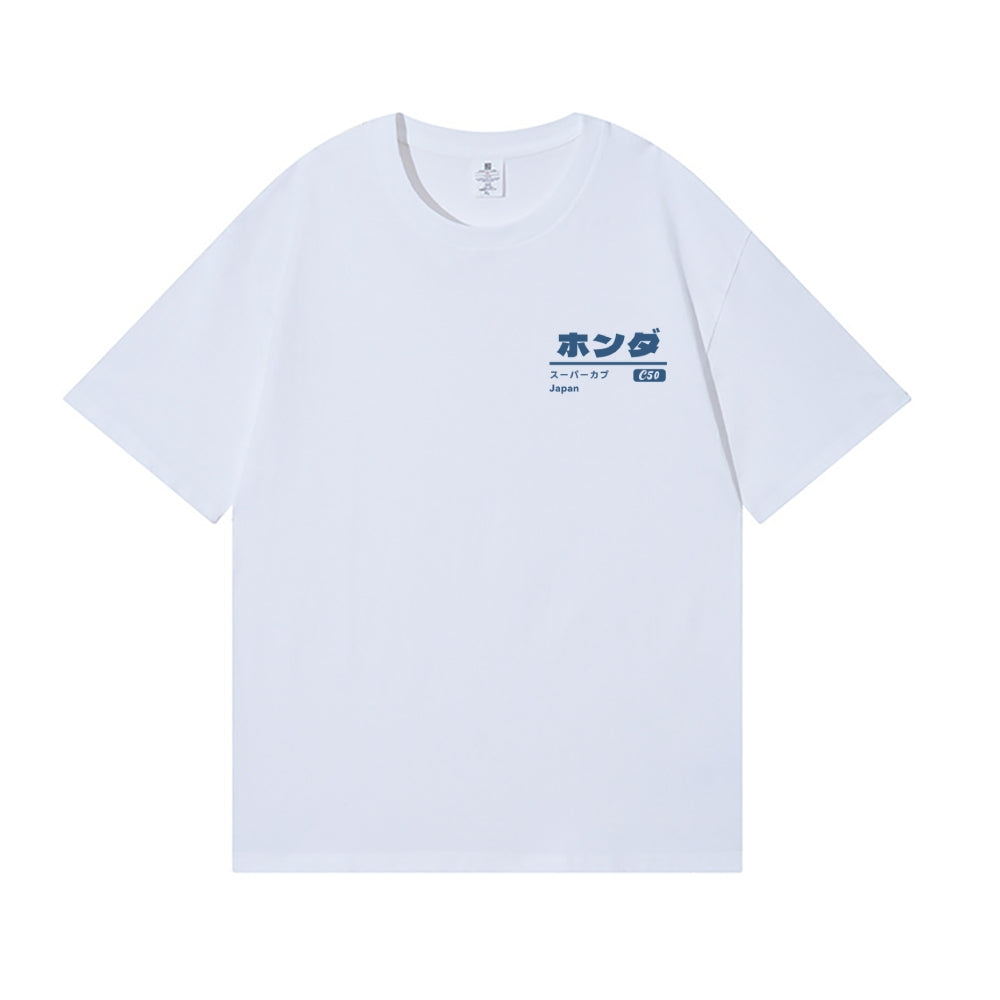 Honda C50 Bike Back Art Cotton Tee