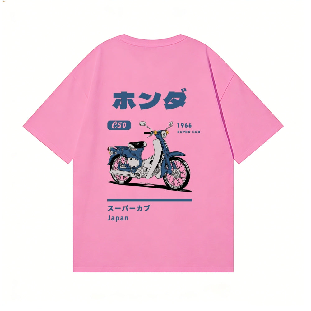 Honda C50 Bike Back Art Cotton Tee