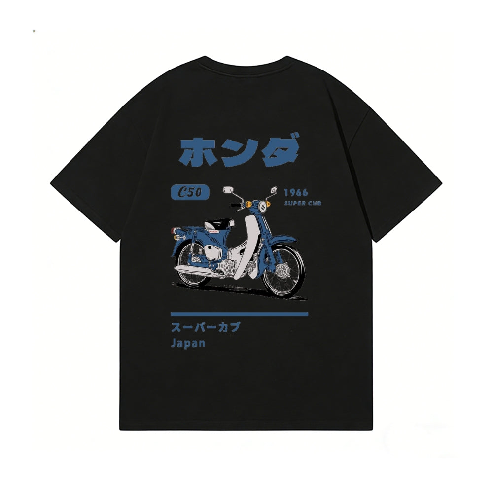 Honda C50 Bike Back Art Cotton Tee