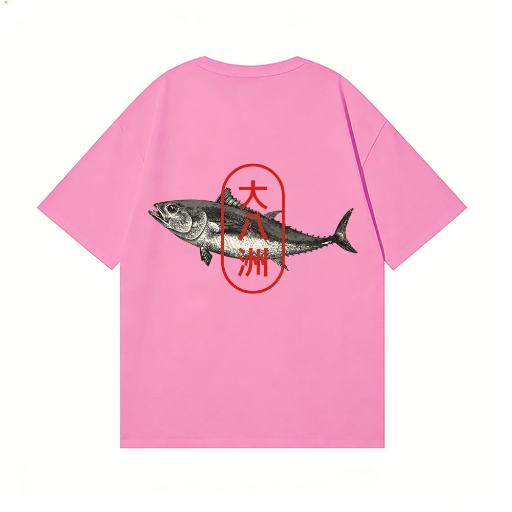 Fish Back Art Cotton Tee