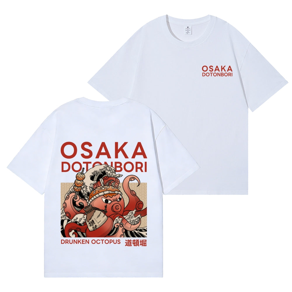 Osaka Octopus Back Art Cotton Tee