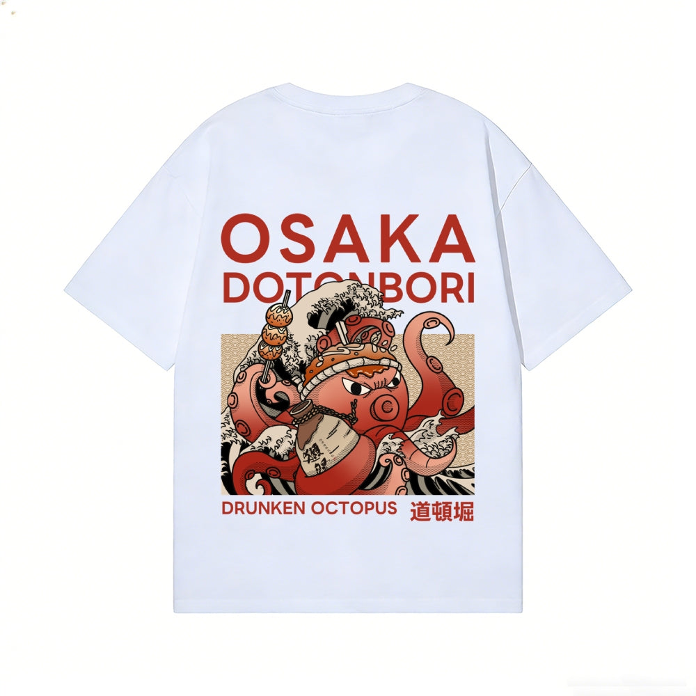 Osaka Octopus Back Art Cotton Tee