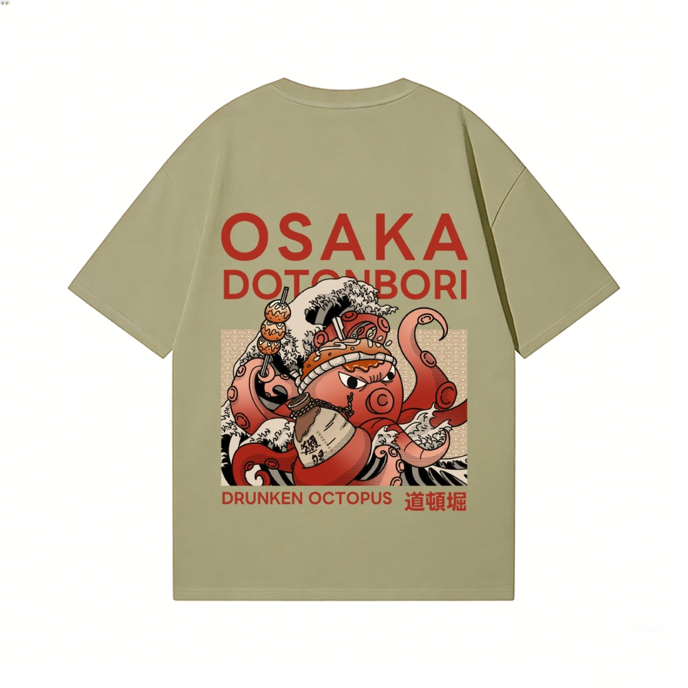 Osaka Octopus Back Art Cotton Tee