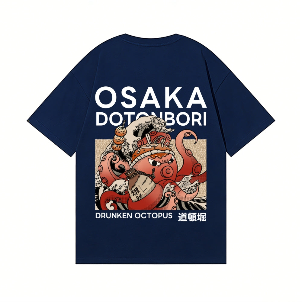 Osaka Octopus Back Art Cotton Tee