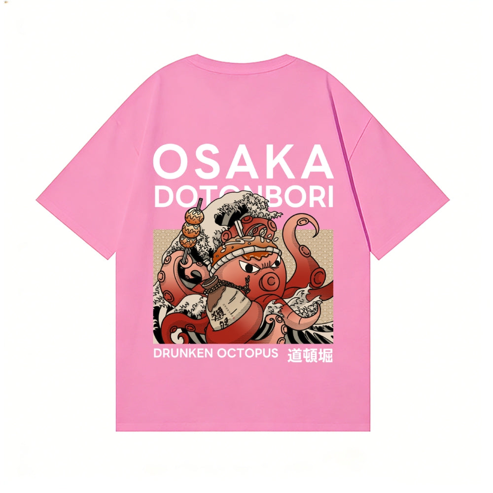 Osaka Octopus Back Art Cotton Tee
