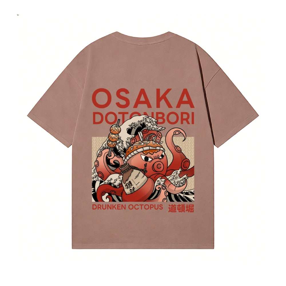 Osaka Octopus Back Art Cotton Tee