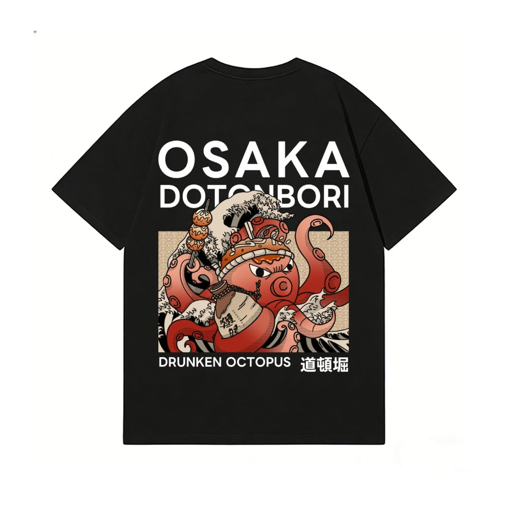Osaka Octopus Back Art Cotton Tee