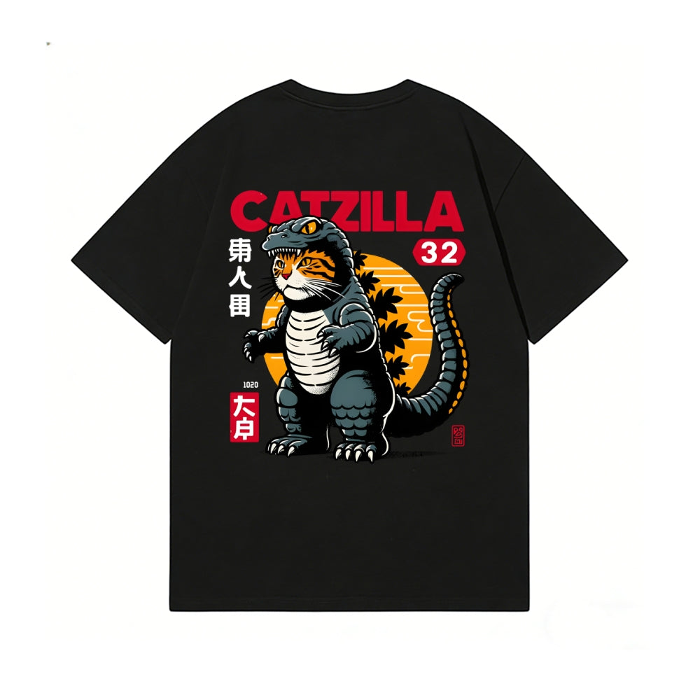 Catzilla Back Art Cotton Tee