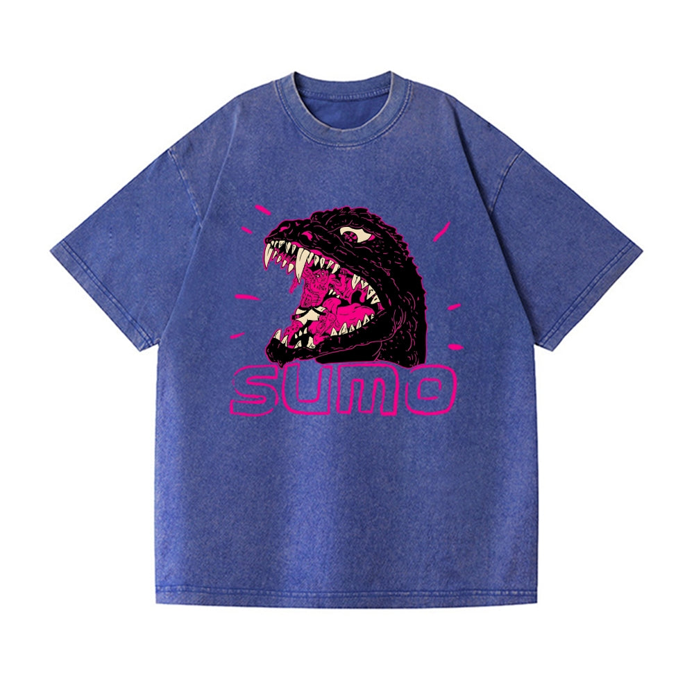 Sumo Kaiju Vintage Wash Japanese Design T-Shirt