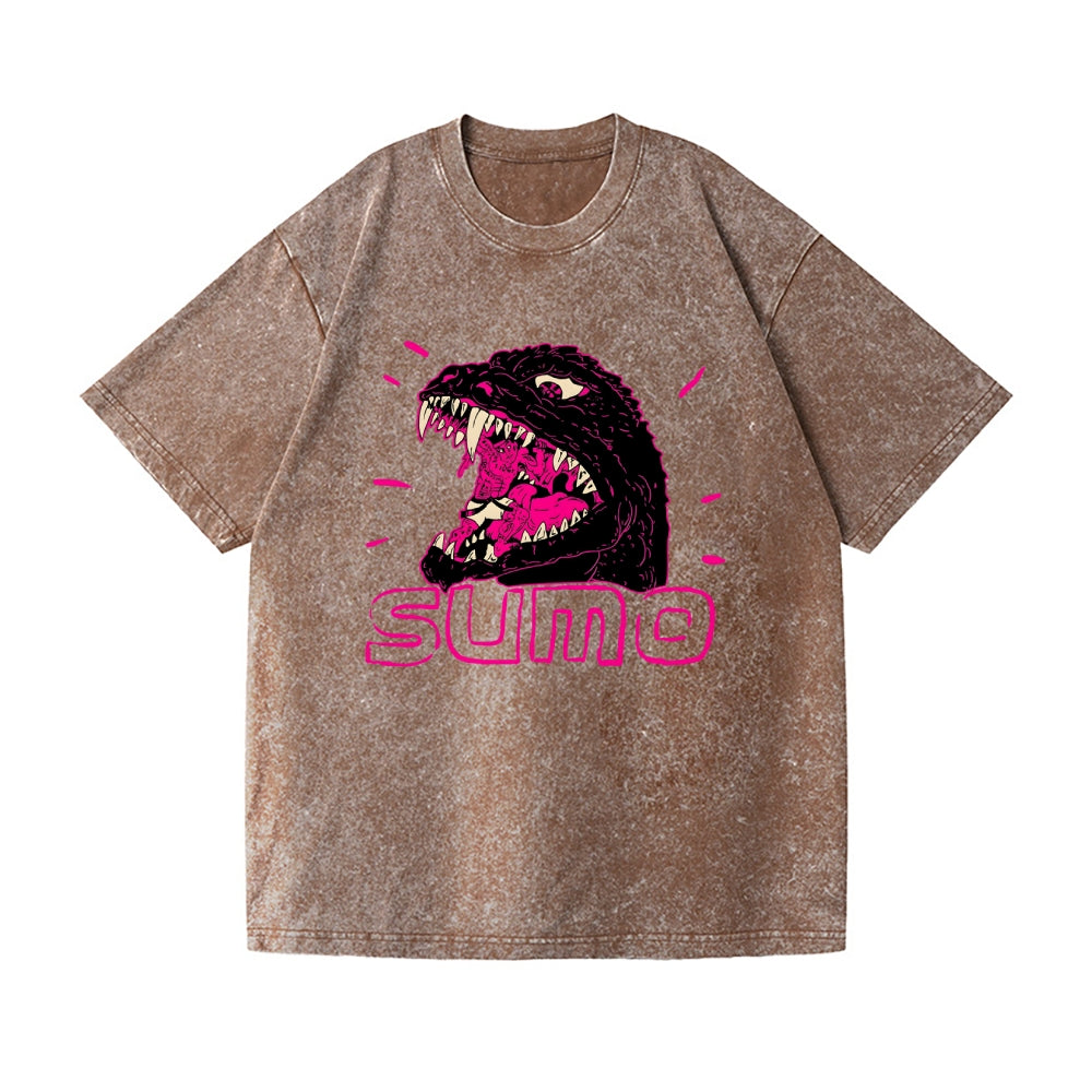 Sumo Kaiju Vintage Wash Japanese Design T-Shirt