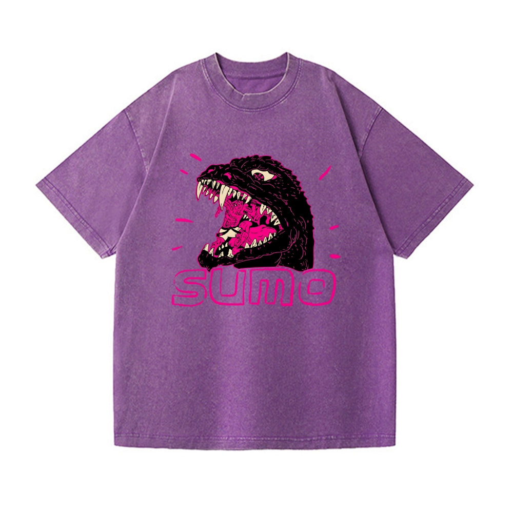 Sumo Kaiju Vintage Wash Japanese Design T-Shirt